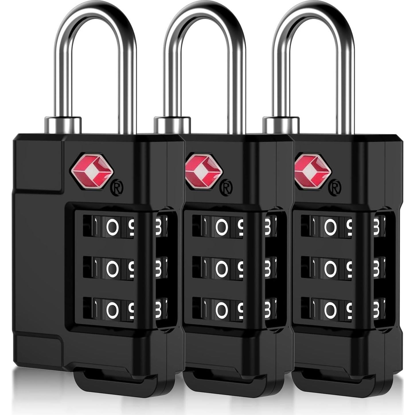 Candados de Equipaje TSA Cantor 3PCS Plástico Resistente