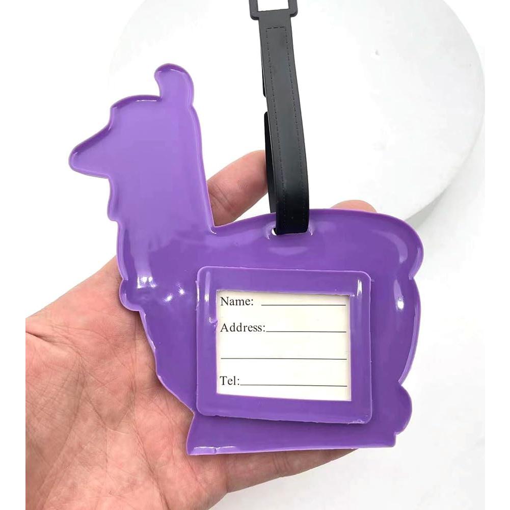 Etiqueta de Equipaje de Silicona QFSH Alpaca Divertida 11x13cm