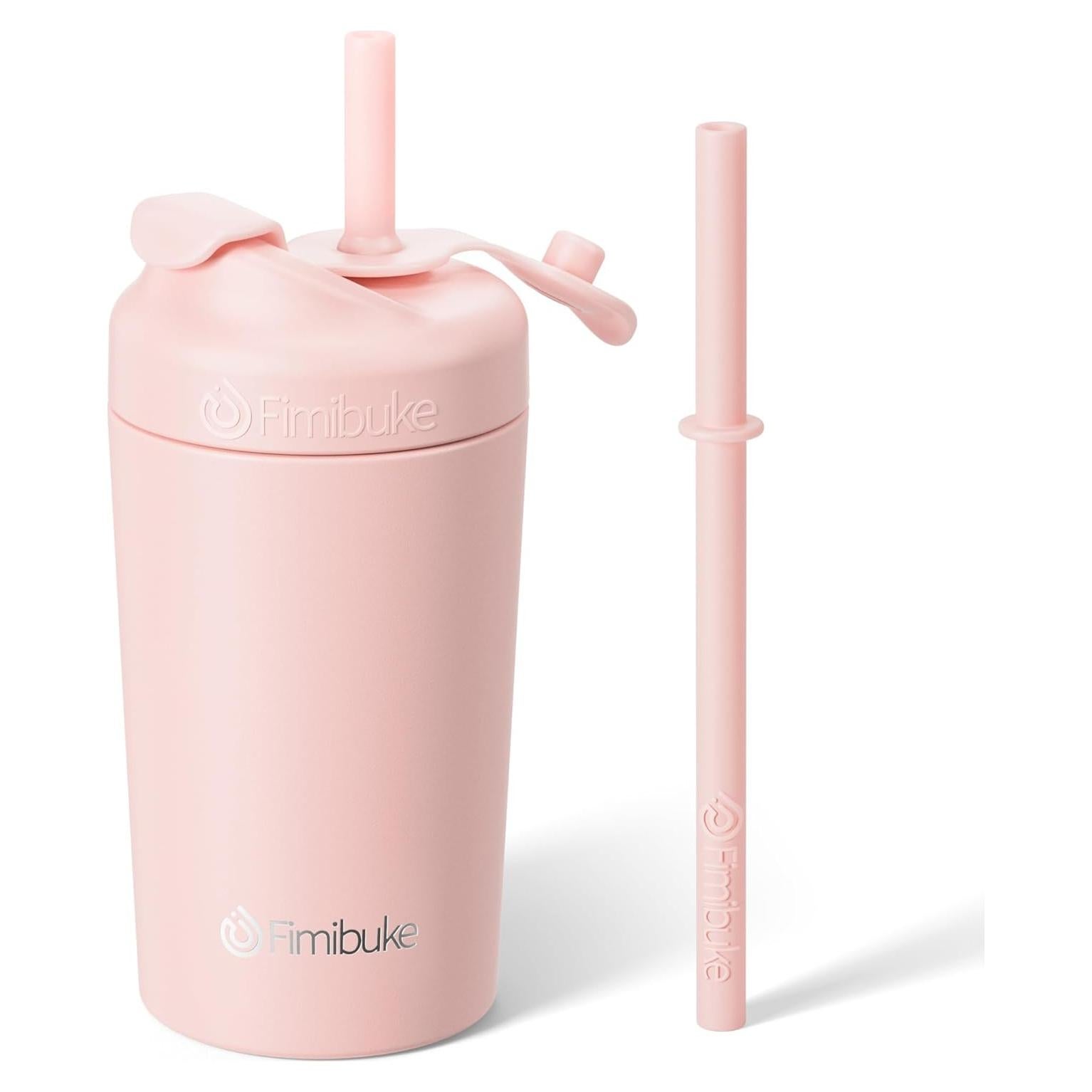 Taza Aislada para Niños Fimibuke 10 OZ con Popote a Prueba de Derrames