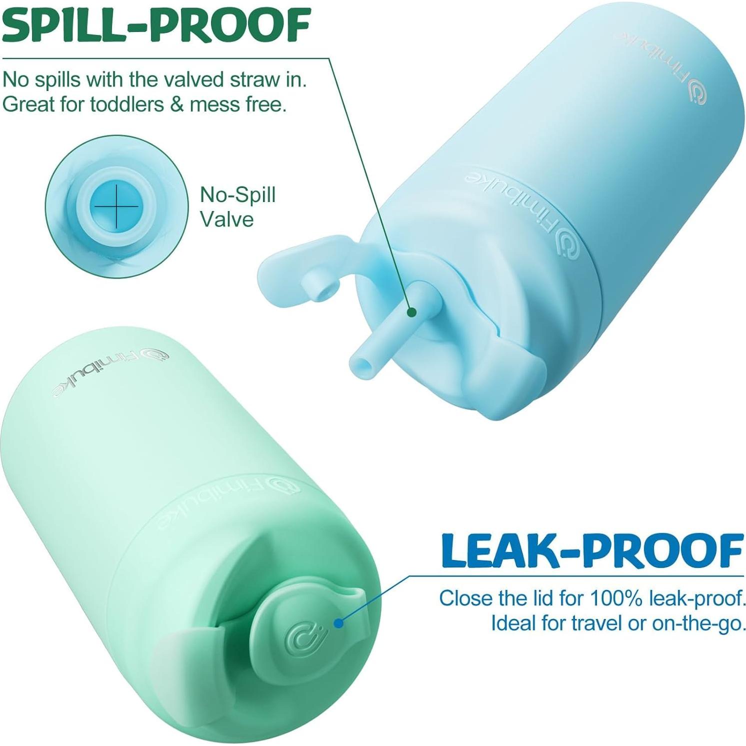 Taza Aislada para Niños Fimibuke 10 OZ con Popote a Prueba de Derrames