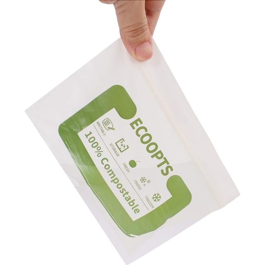 Bolsas de Snack Compostables ECOOPTS 50 Unidades 10x16 cm
