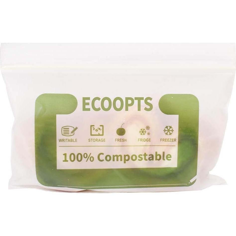Bolsas de Snack Compostables ECOOPTS 50 Unidades 10x16 cm