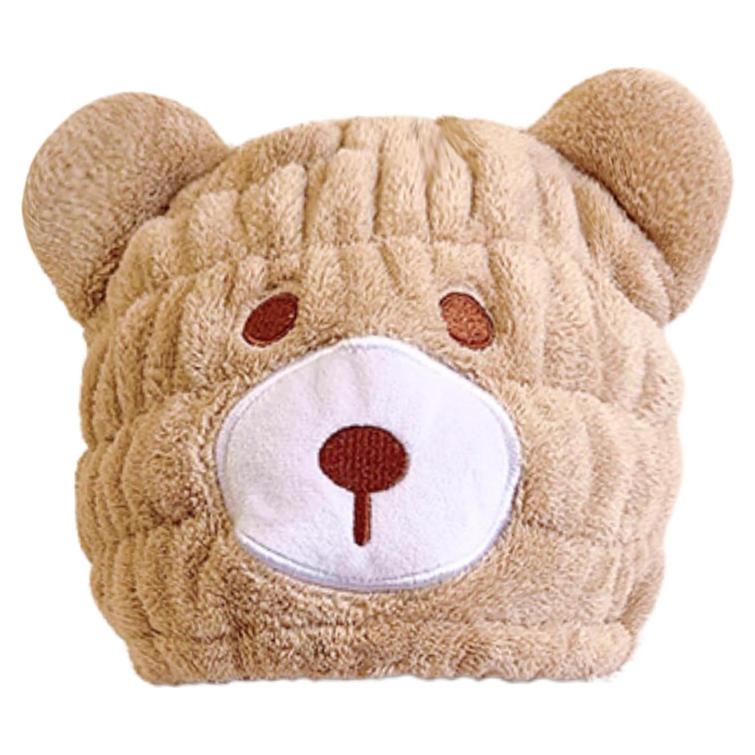 Toalla de Microfibra para Cabello Niños LCBD Oso Marrón 20cm