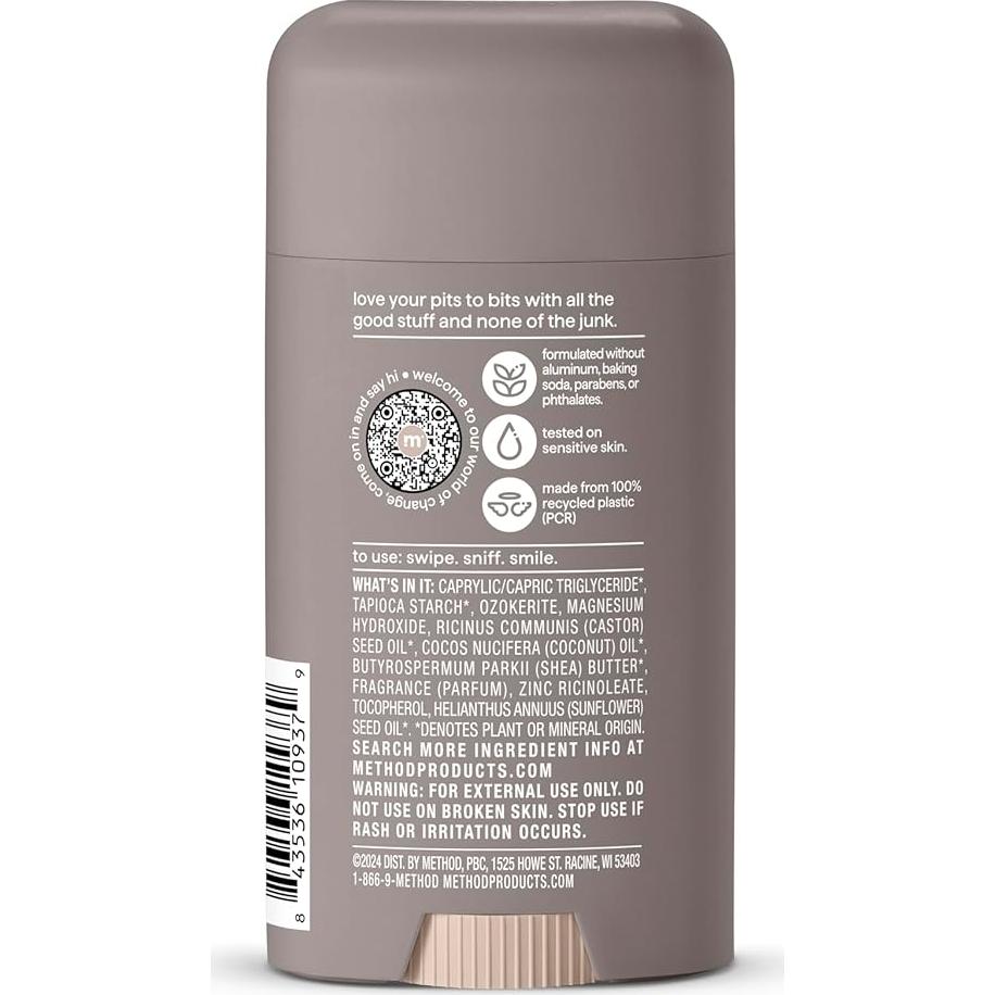 Desodorante Method 75 g Cedro + Ciprés Sin Aluminio 24h