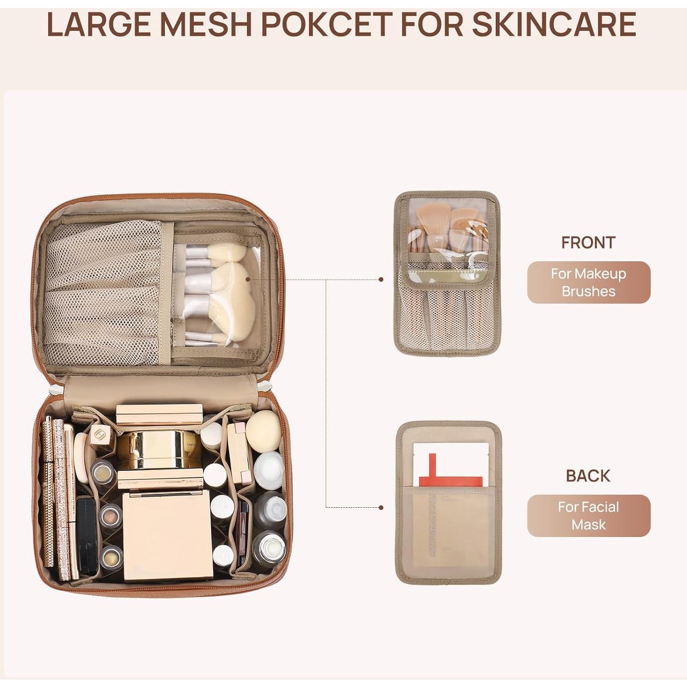 Bolsa de Maquillaje Grande Telena - Organizador de Viaje Marrón