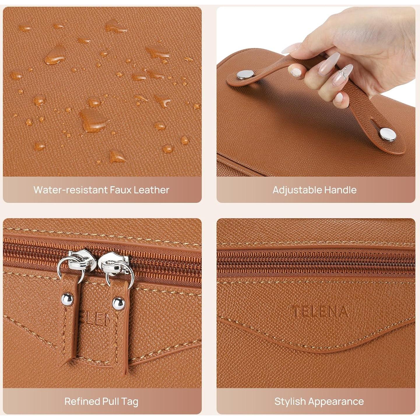 Bolsa de Maquillaje Grande Telena - Organizador de Viaje Marrón