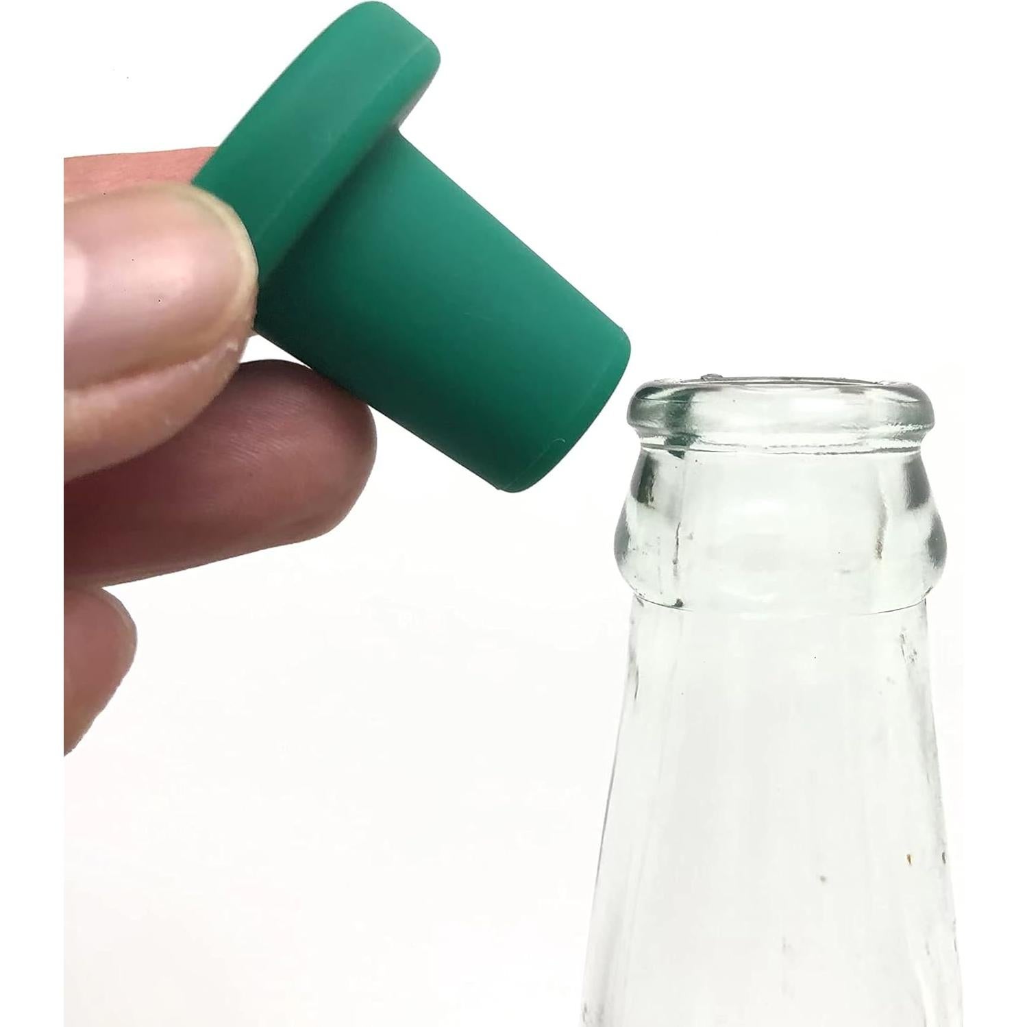 Tapones de Vino de Silicona JCSMARTEC - Juego de 4 Trébol