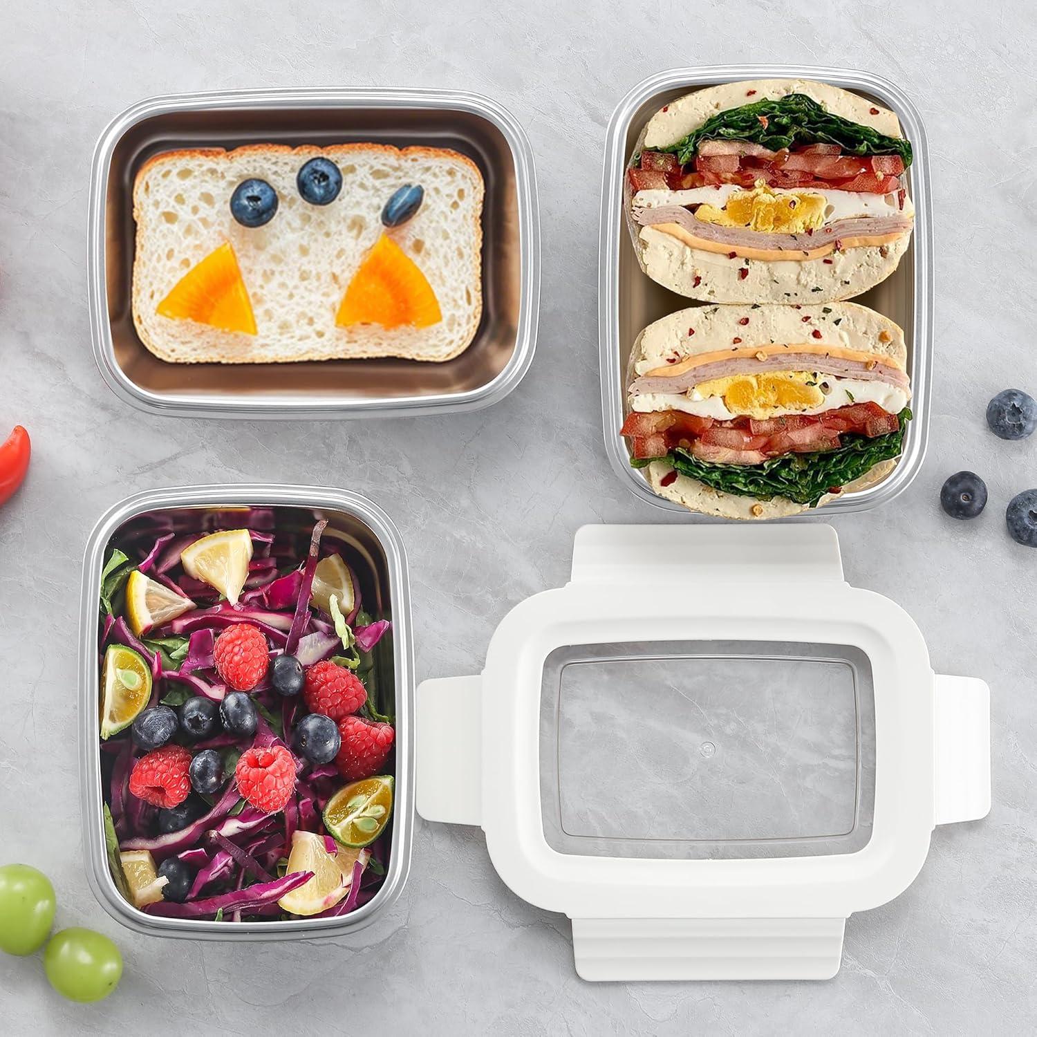 Contenedor de Almacenamiento BEFOY Acero Inoxidable 4PCS 650ml