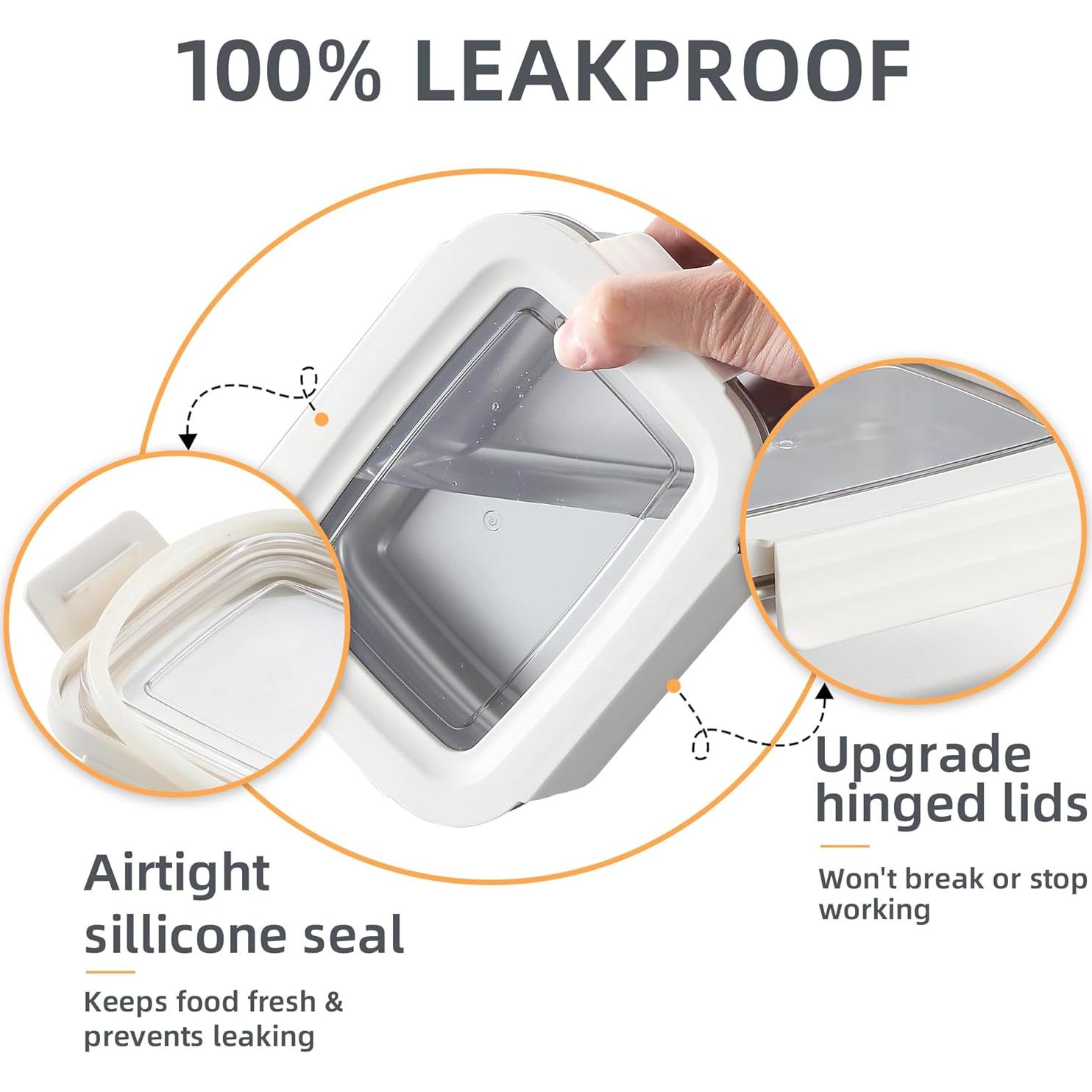 Contenedor de Almacenamiento BEFOY Acero Inoxidable 4PCS 650ml