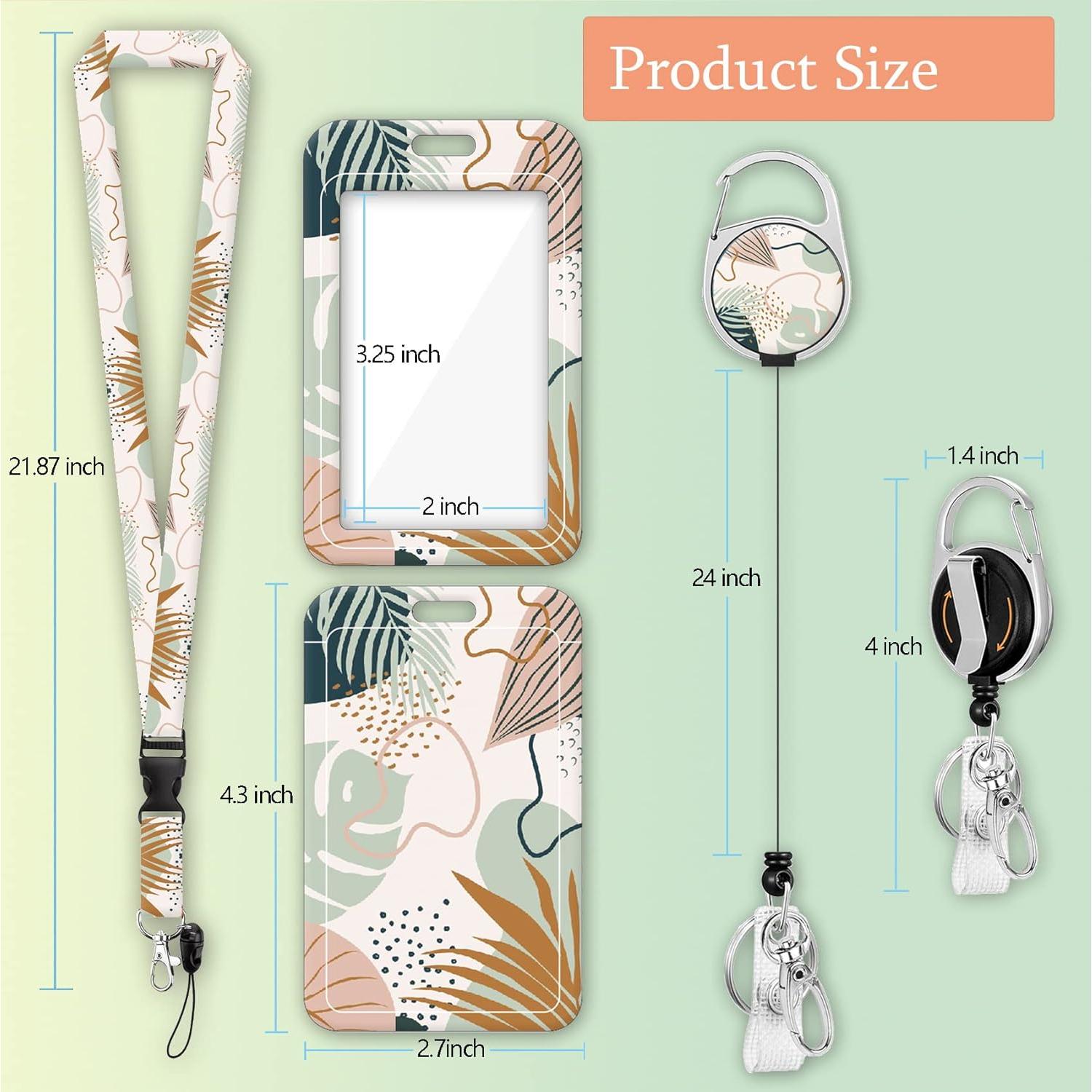 Porta Credencial ID UTGYRRIK con Cordón y Carrete Retráctil