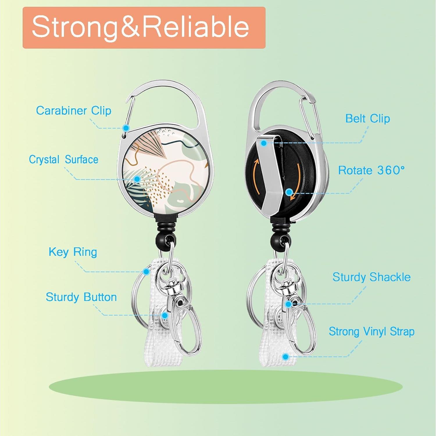 Porta Credencial ID UTGYRRIK con Cordón y Carrete Retráctil