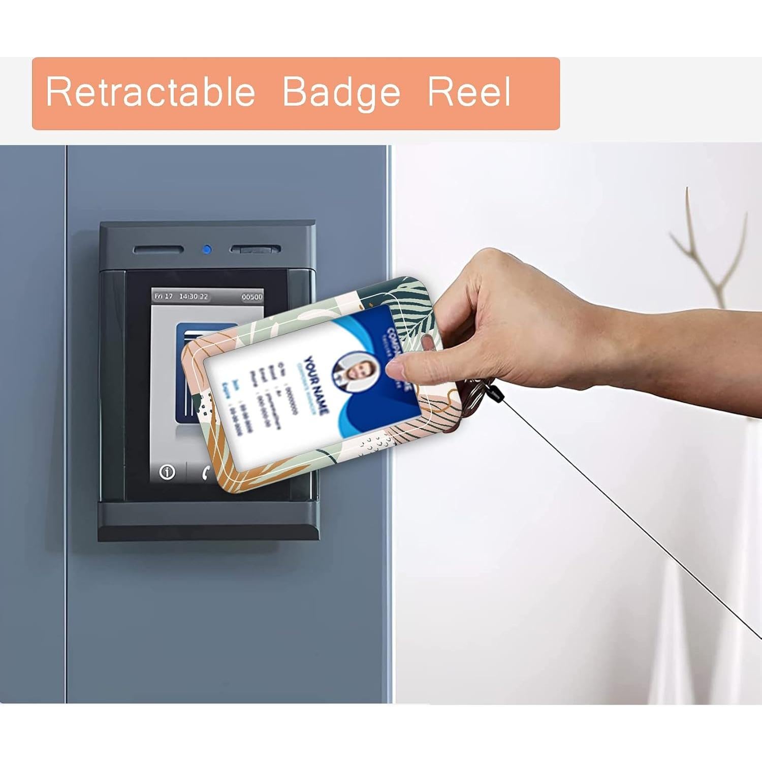 Porta Credencial ID UTGYRRIK con Cordón y Carrete Retráctil