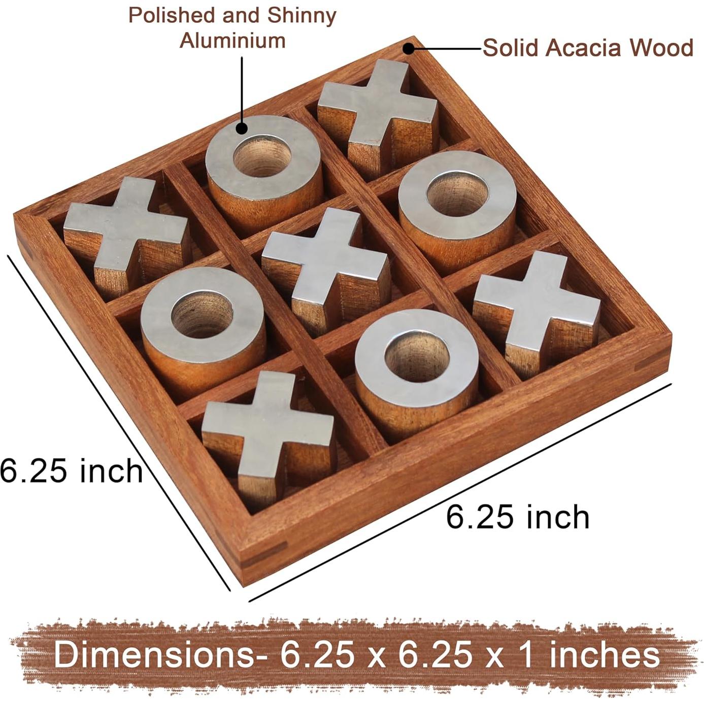 Juego de Tres en Raya de Madera T one | Diseño-1 | 15.88 cm