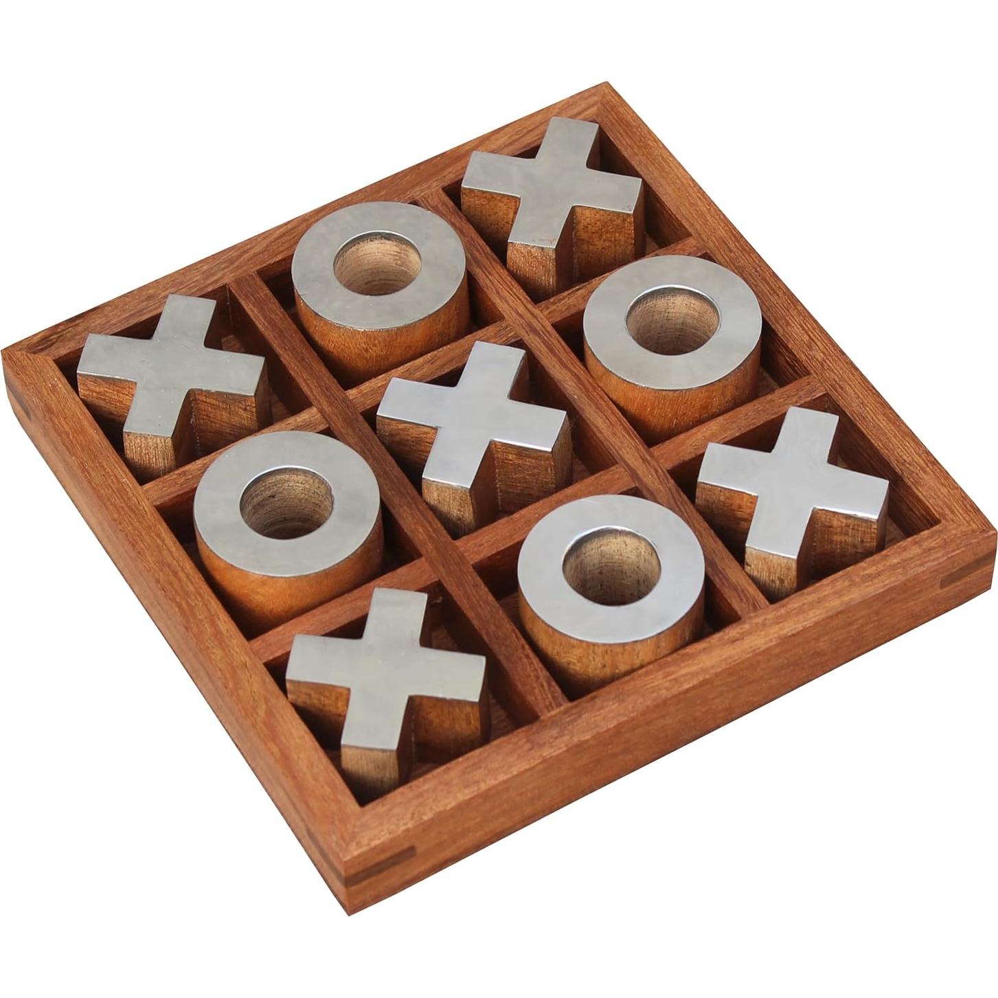 Juego de Tres en Raya de Madera T one | Diseño-1 | 15.88 cm