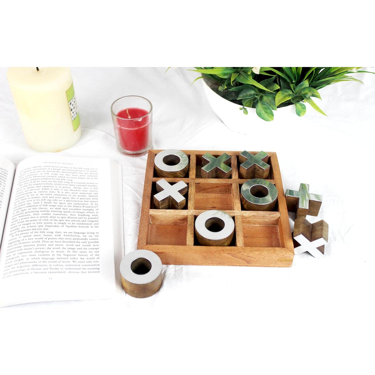 Juego de Tres en Raya de Madera T one | Diseño-1 | 15.88 cm