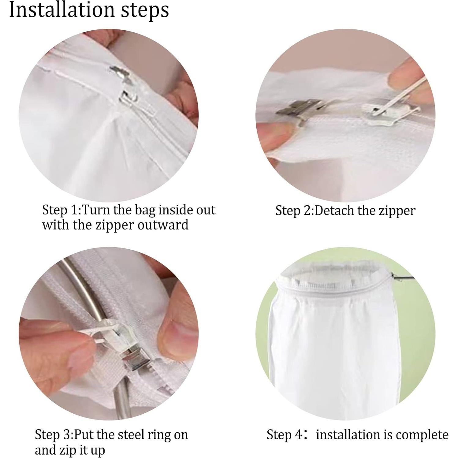 Bolsas Reutilizables para Leche de Nueces IKJNMLP - Malla Ultra Fina