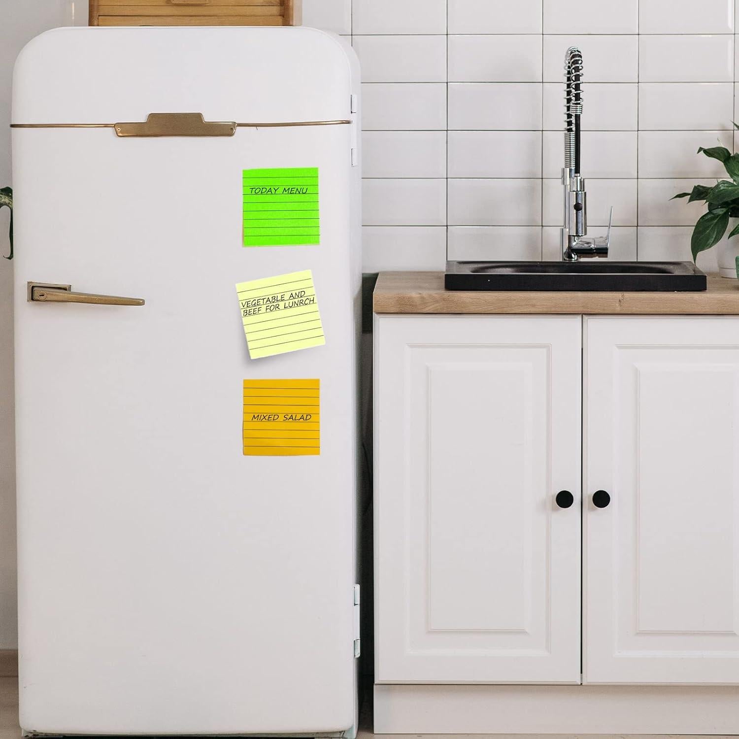 Paquete 48 Notas Adhesivas Rayadas 3x3 Beieverluck 3840 Hojas