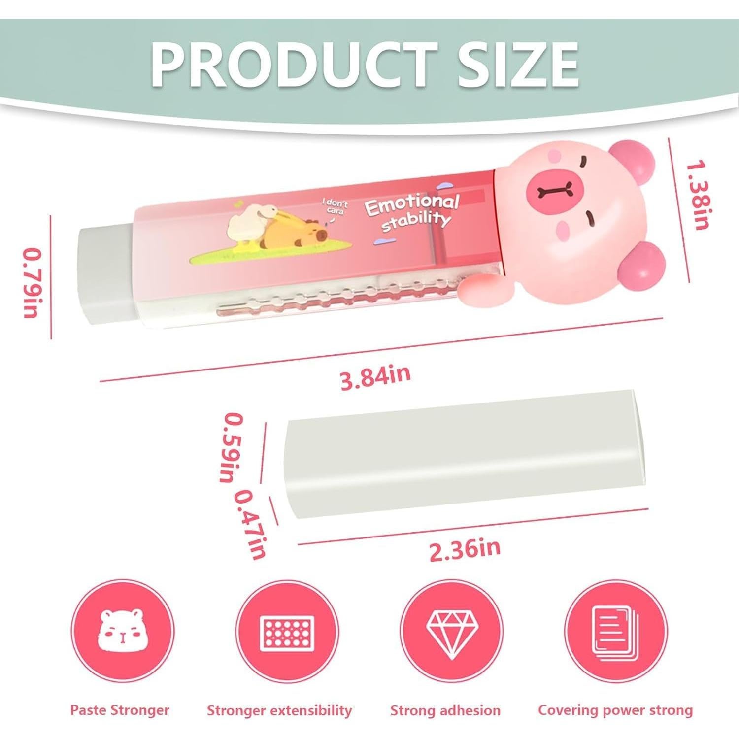 Juego de Papelería Kawaii Daphilly Capibara 6 Piezas