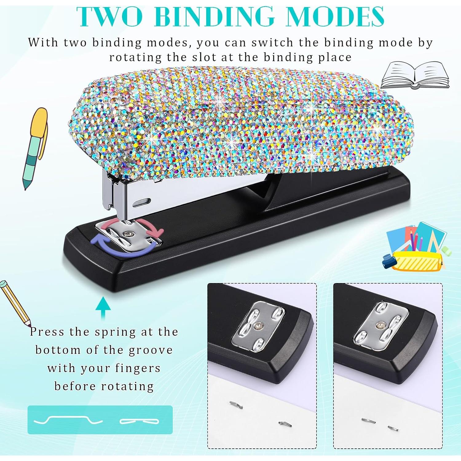 Grapadora de Cristal Yexiya Ab Color para Escritorio 20 Hojas