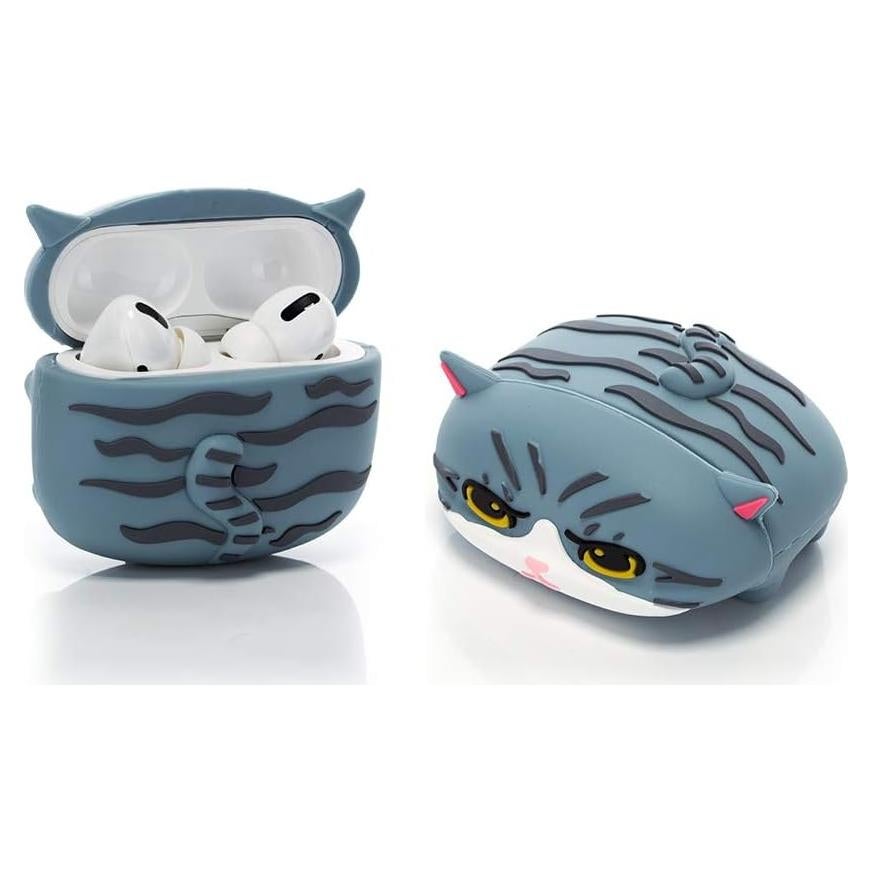 Funda de Silicona para Airpods Pro LEWOTE Gato Azul