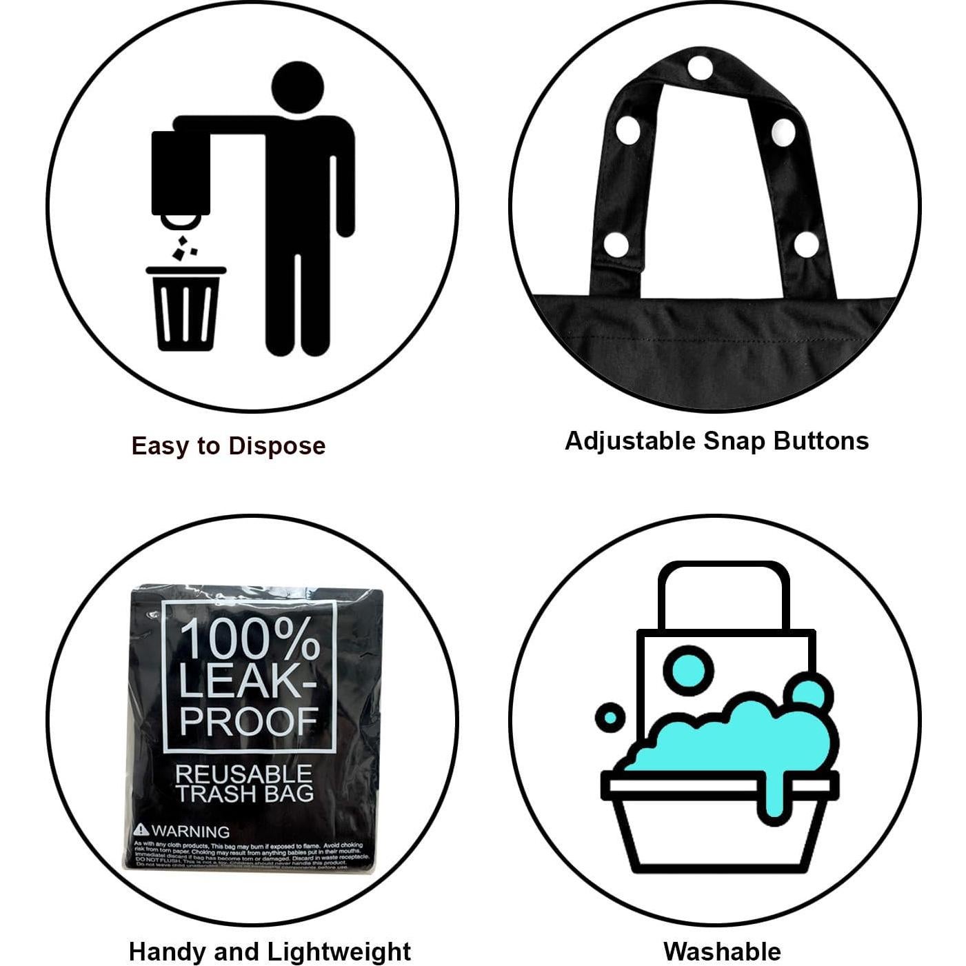 Conjunto de 2 bolsas de basura para coche RMMOORORO impermeables