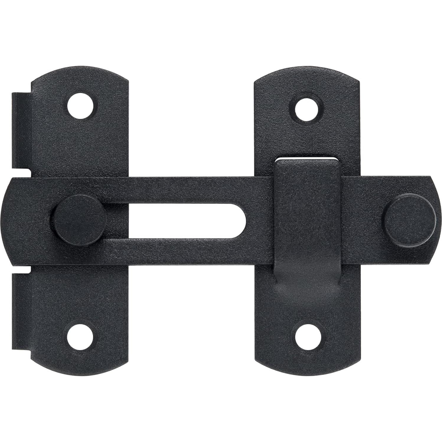 Cerradura de Puerta Deslizante INIRET Acero Inoxidable Negro Mate