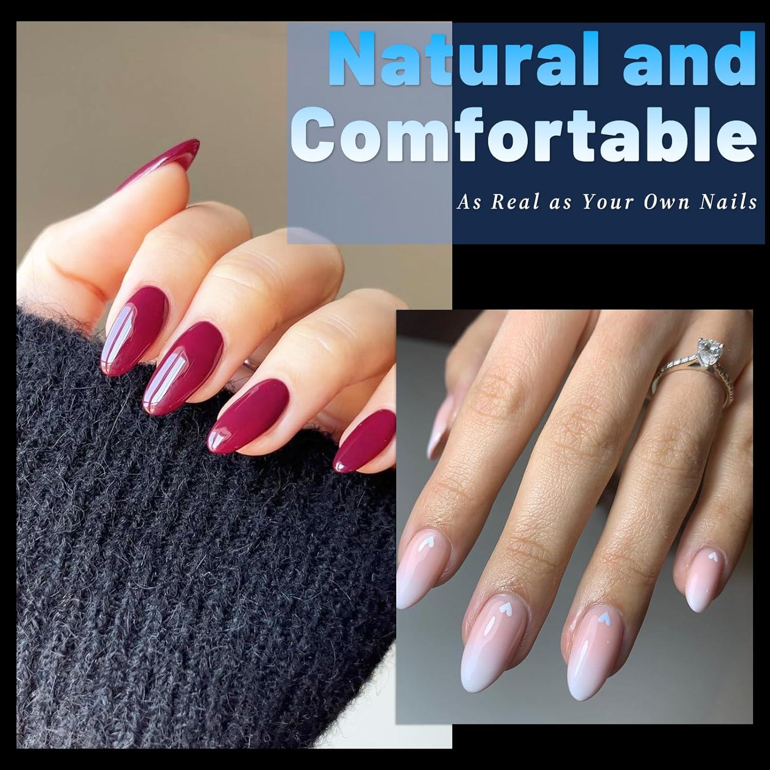 240 Consejos de Uñas de Gel Almendra Cortos Lifextol