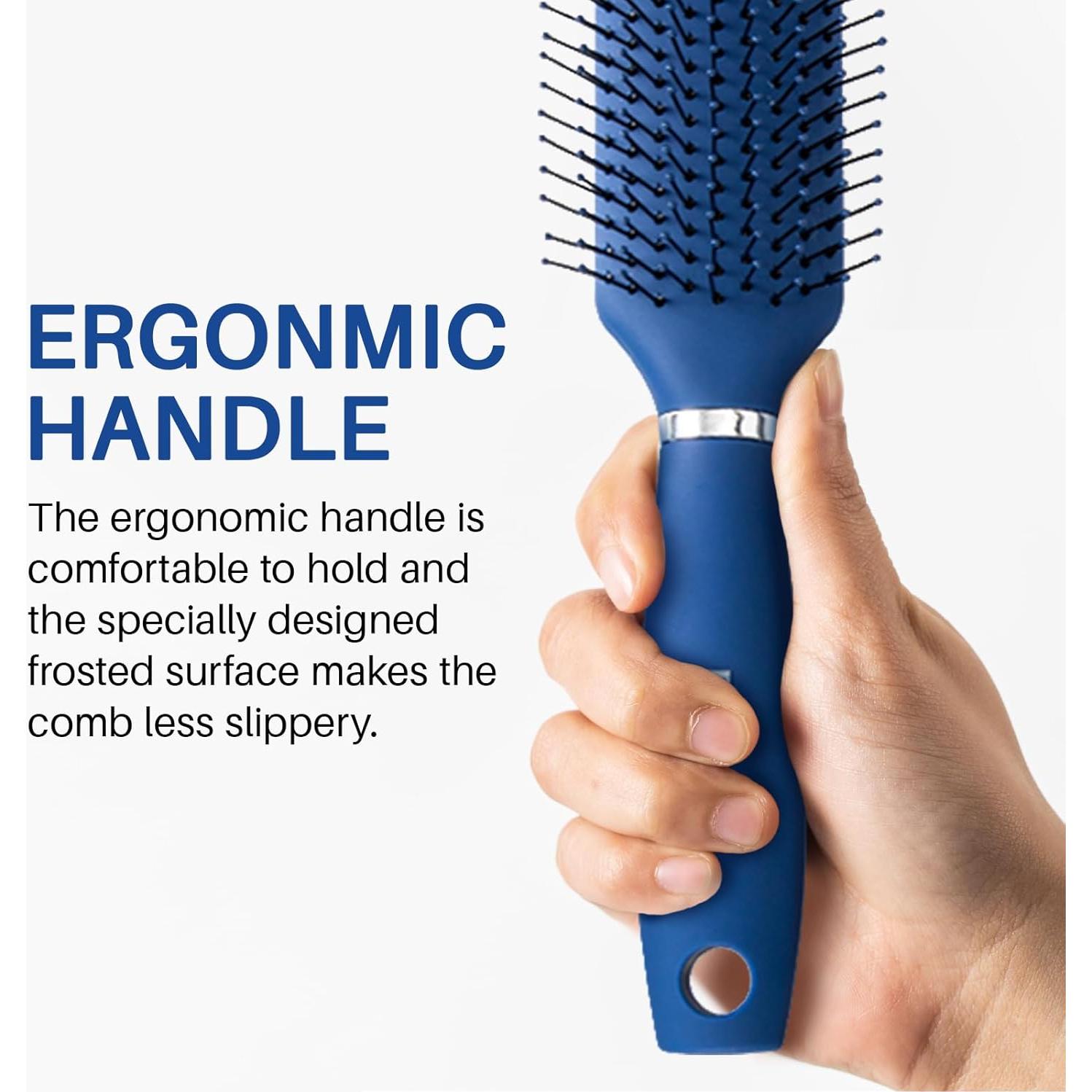 Cepillo desenredante RHOS para hombres - Azul, 20 cm