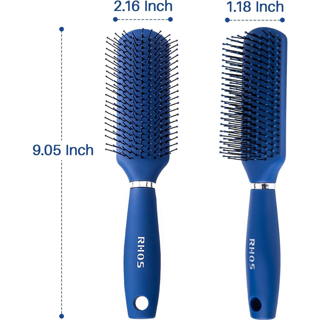 Cepillo desenredante RHOS para hombres - Azul, 20 cm
