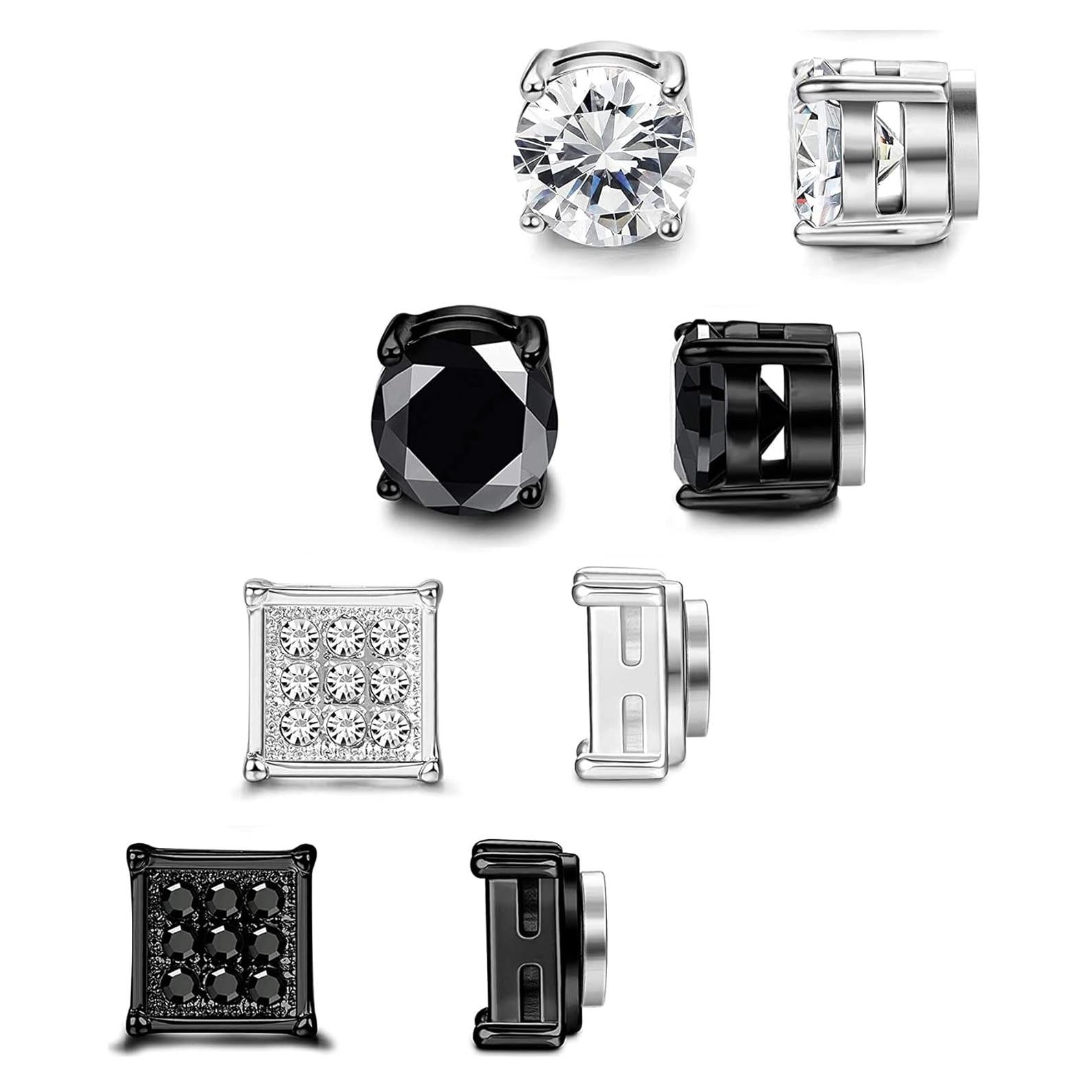 Pendientes Magnéticos de Acero Inoxidable YZstyle - 4 Pares 6MM