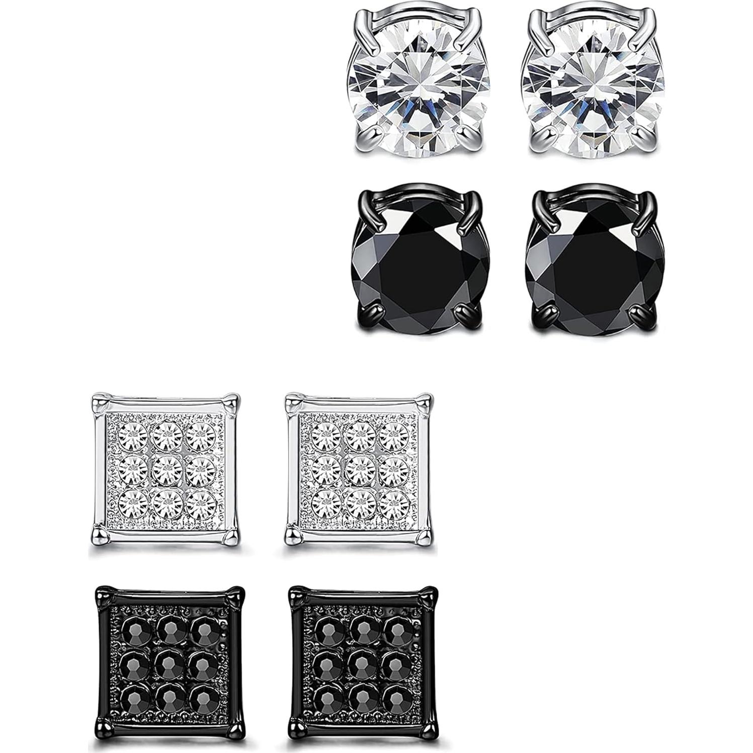 Pendientes Magnéticos de Acero Inoxidable YZstyle - 4 Pares 6MM