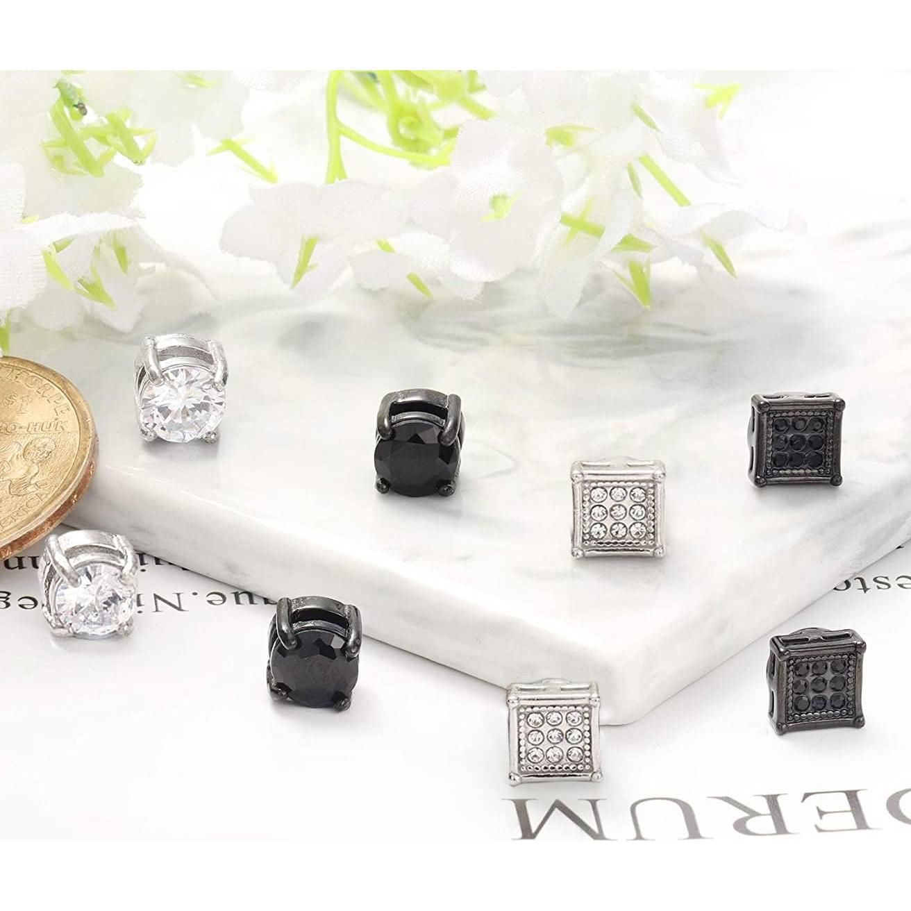 Pendientes Magnéticos de Acero Inoxidable YZstyle - 4 Pares 6MM