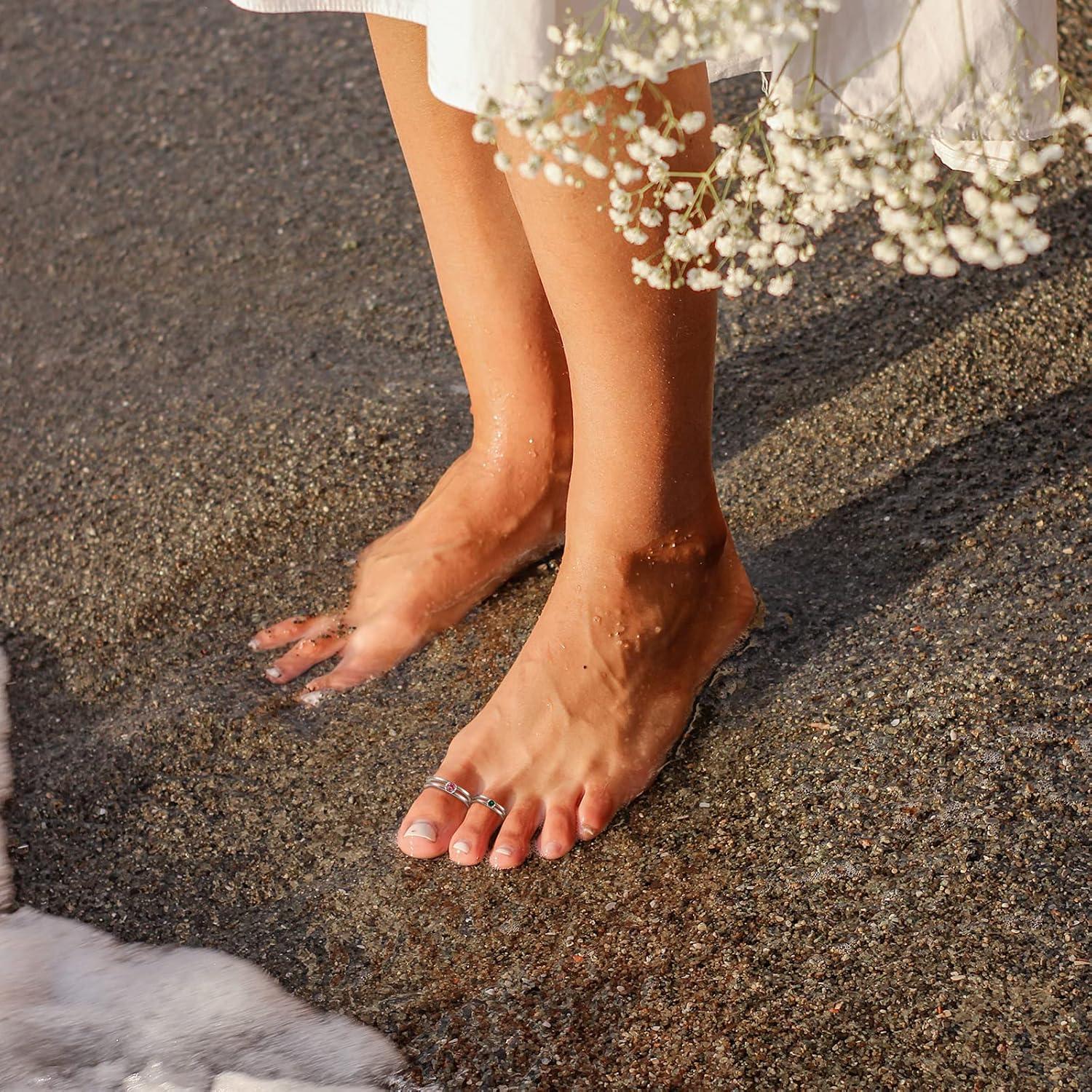 Anillo de Dedo Ajustable Plata Esterlina 925 con Piedra de Nacimiento