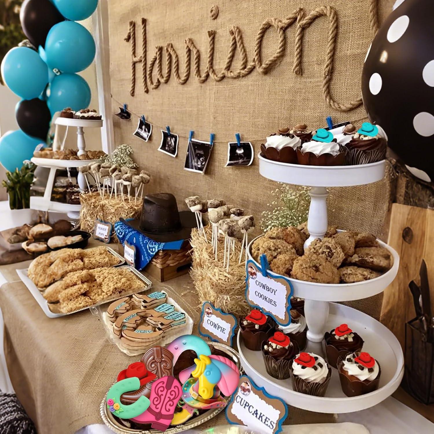 Moldes de Chocolate Palksky Vaquero 2Pcs Silicona Antiadherente