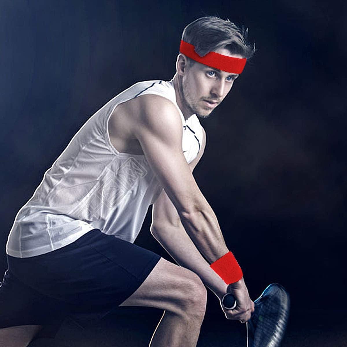 Juego de Muñequera y Diadema BEFORYOU Algodón Rojo Brillante