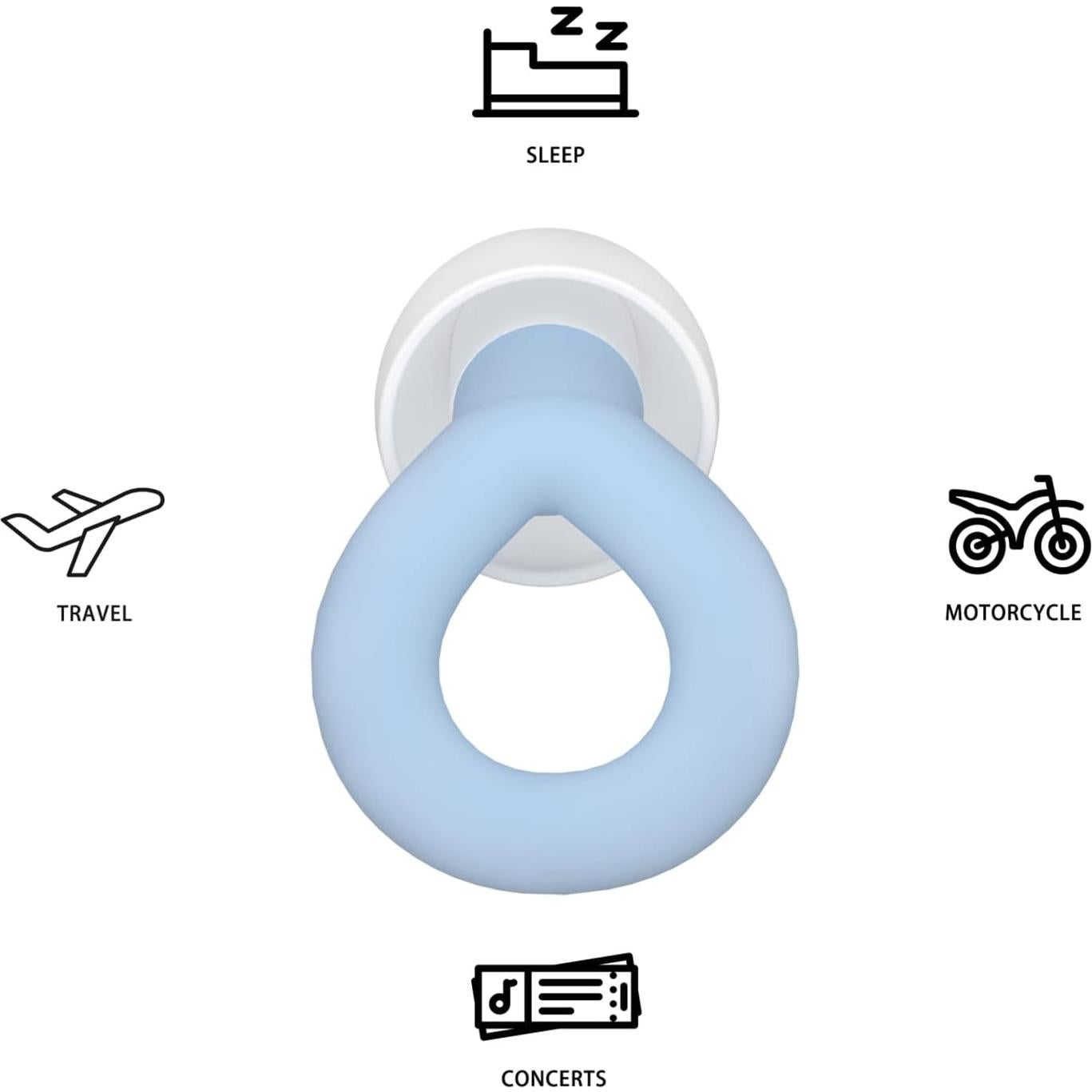 Tapones de Silicona ORANDNOT para Reducción de Ruido NRR 33dB