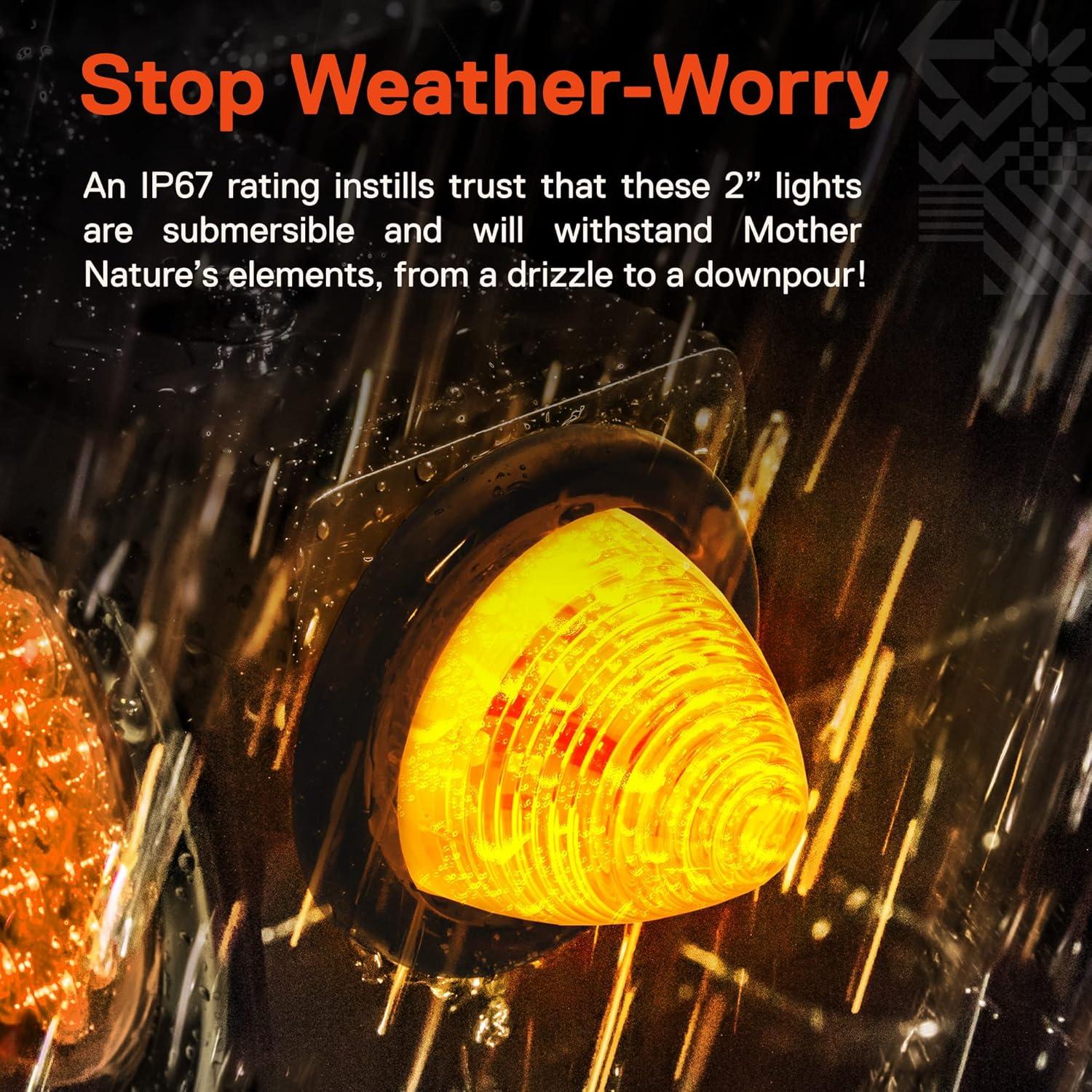 Luz Marcadora LED Redonda Ámbar 2" True Mods IP67