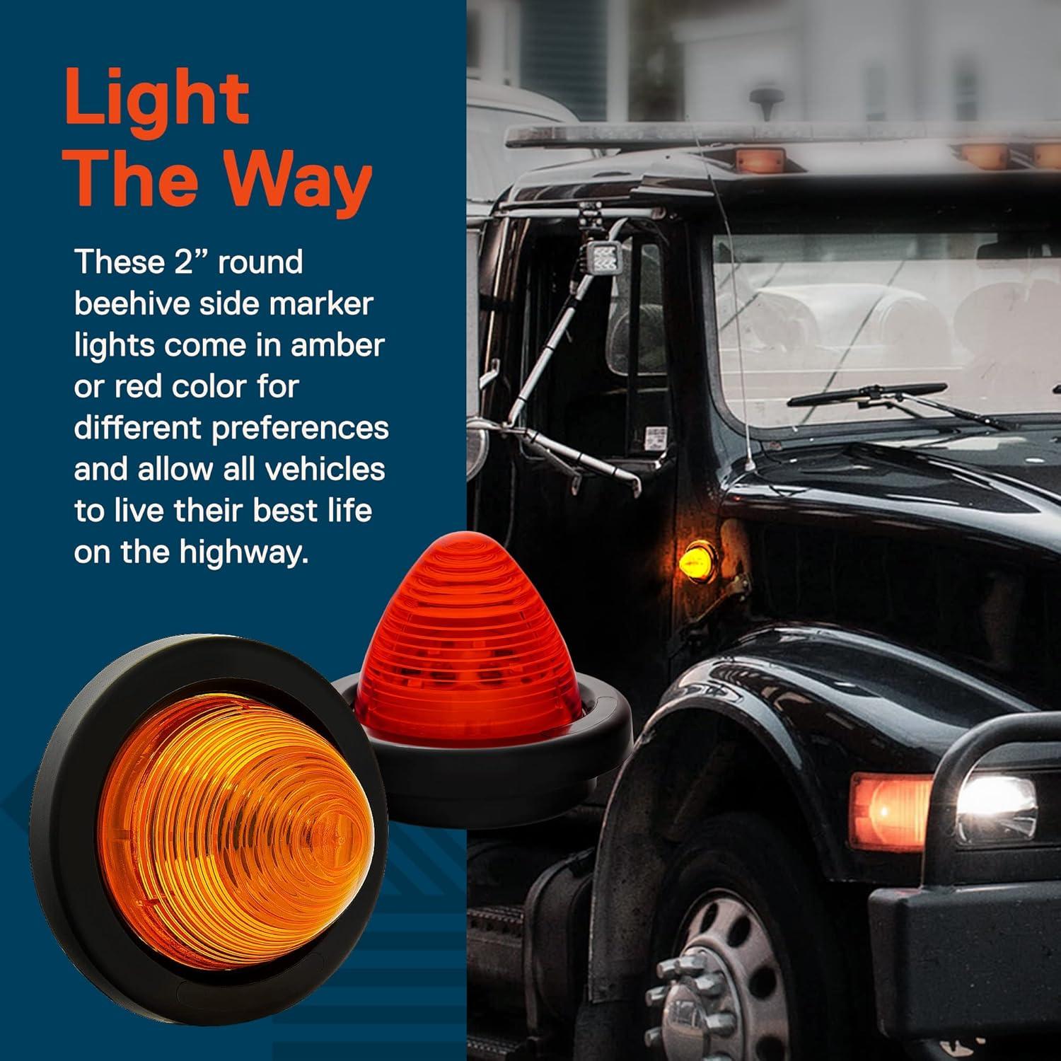 Luz Marcadora LED Redonda Ámbar 2" True Mods IP67