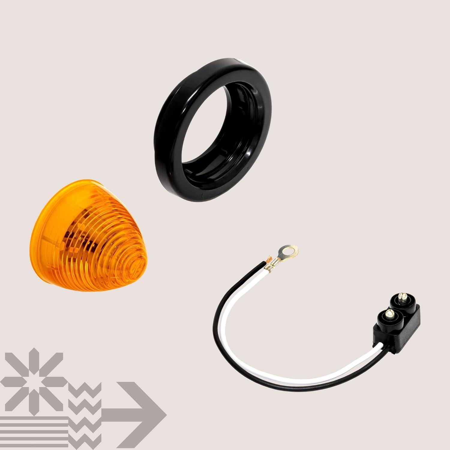 Luz Marcadora LED Redonda Ámbar 2" True Mods IP67