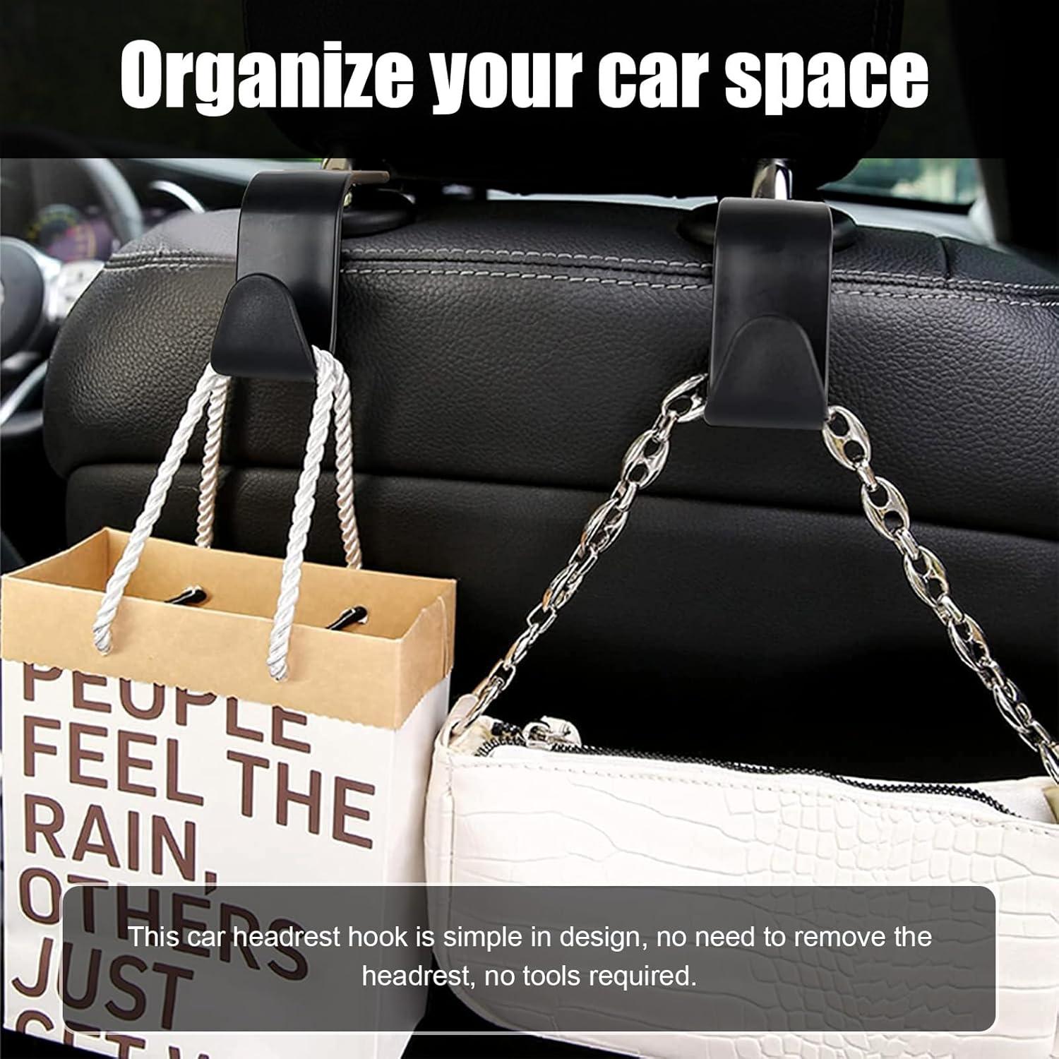 Ganchos para Reposacabezas de Asiento de Coche Ziciner 4 PCS Negro