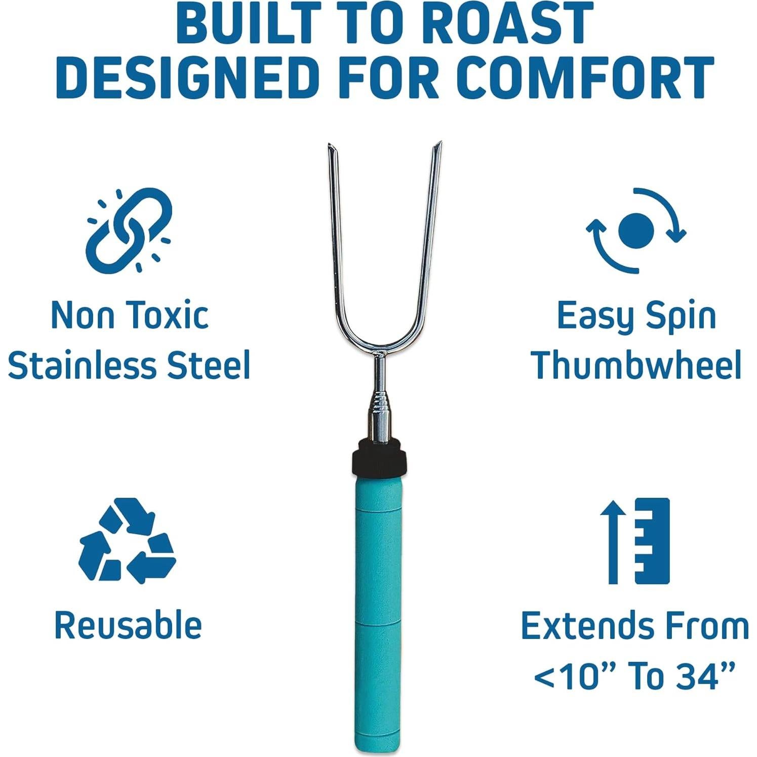 Palos de Asar Malvaviscos Jolly Green 23.7 cm Acero Inoxidable