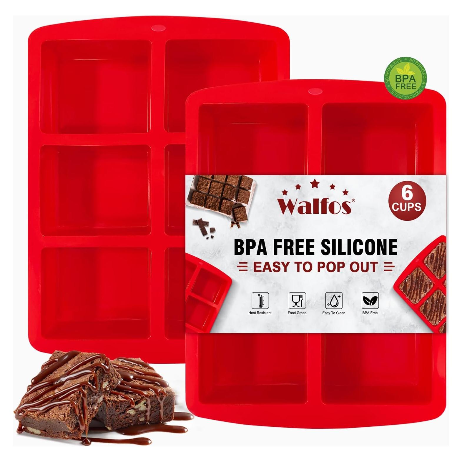 Sartén de Silicona Walfos - 2 Piezas Cuadradas Antiadherente