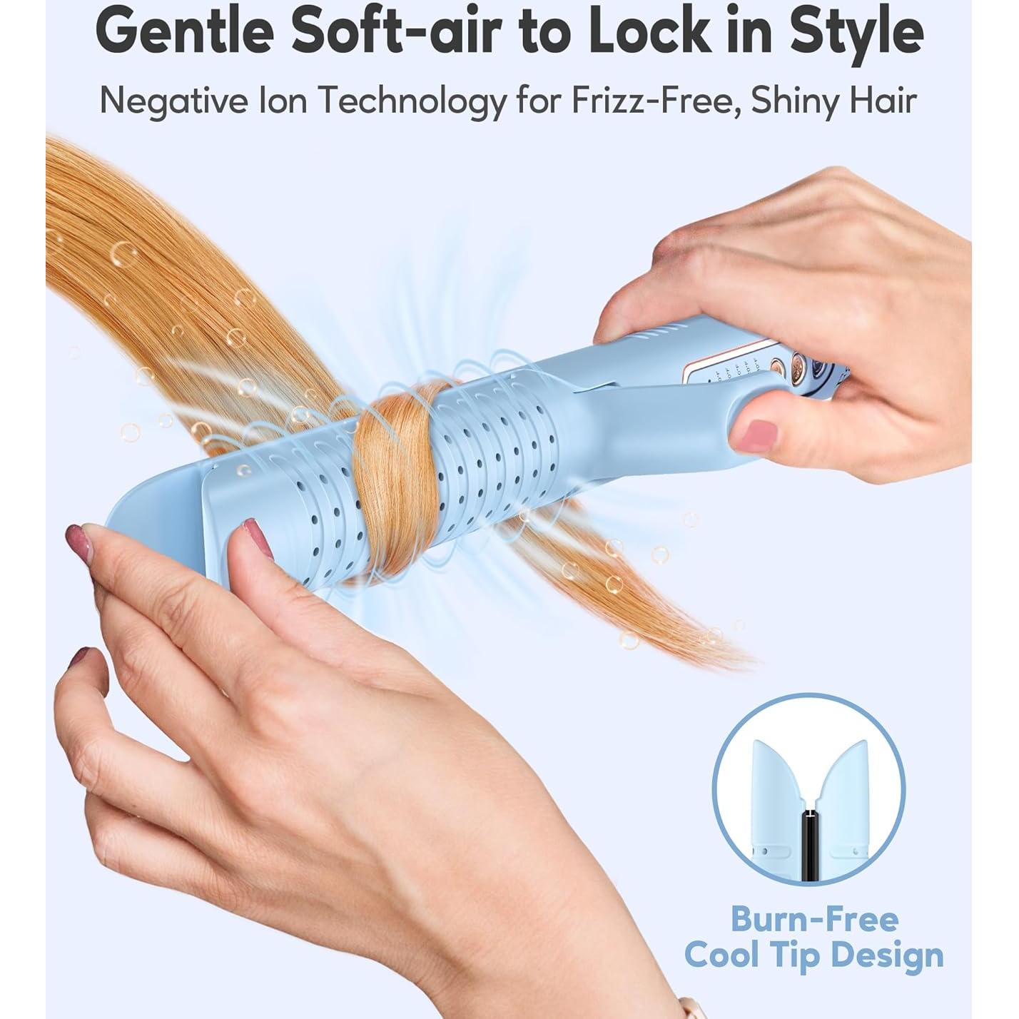 Plancha de Rizar 2 en 1 Farery Soft-Air Azul 140-220°C