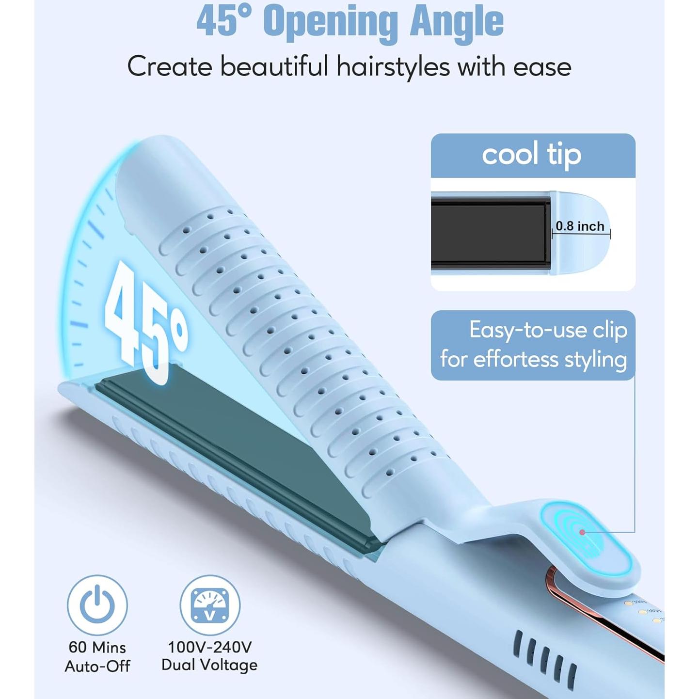 Plancha de Rizar 2 en 1 Farery Soft-Air Azul 140-220°C