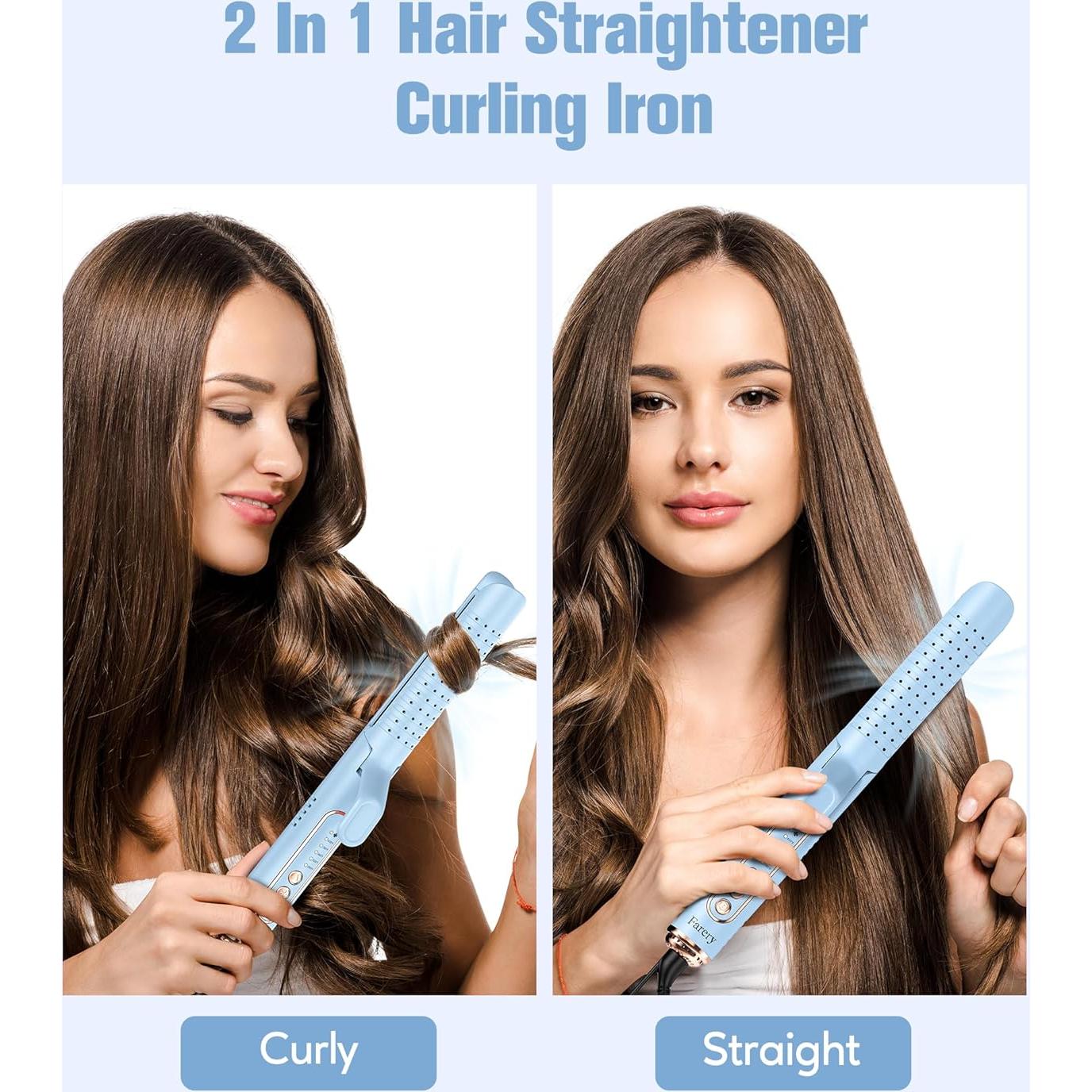 Plancha de Rizar 2 en 1 Farery Soft-Air Azul 140-220°C