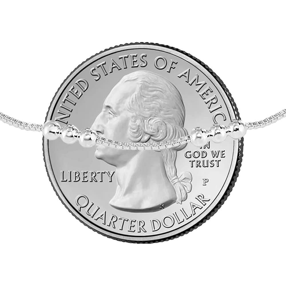 Pulsera de Tobillo de Plata Esterlina 925 Savlano 22.86 cm