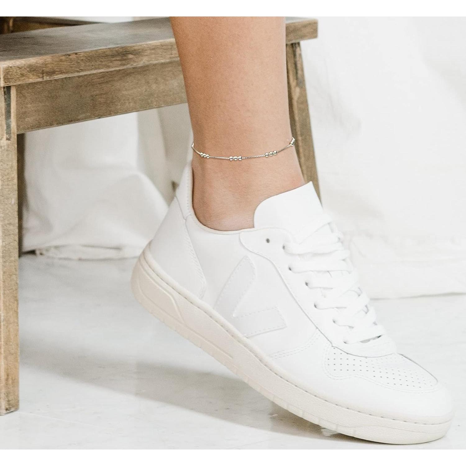 Pulsera de Tobillo de Plata Esterlina 925 Savlano 22.86 cm