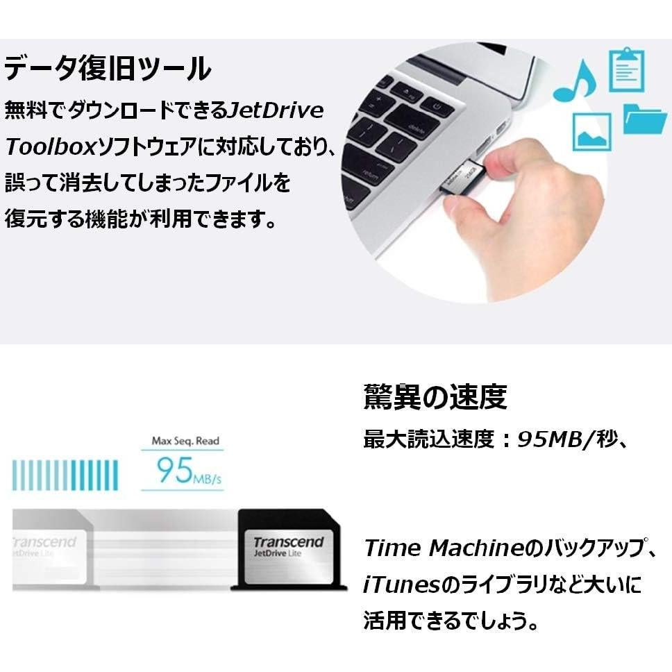 Transcend 128GB JetDrive Lite 130 Tarjeta para MacBook Air 13"