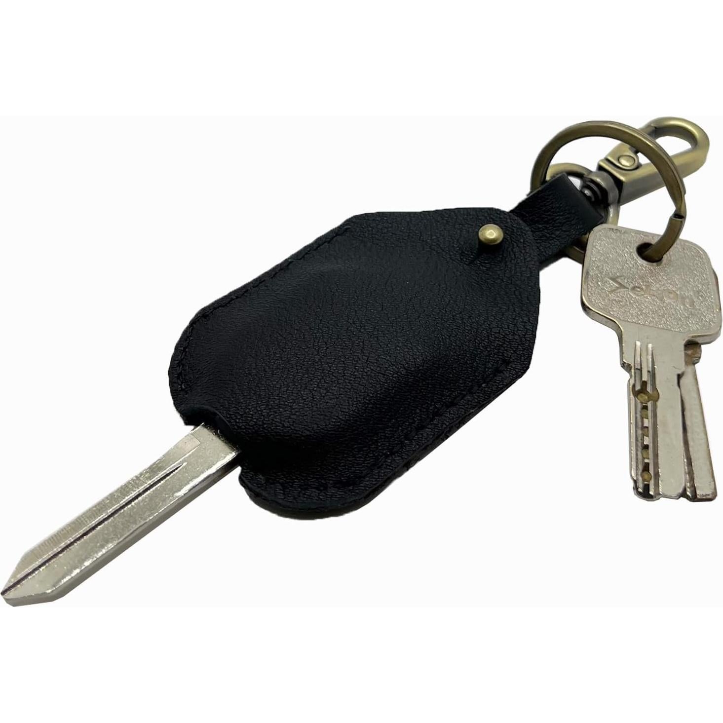 Funda de Llave de Cuero Genuino Jt012 Negra para Hombres y Mujeres