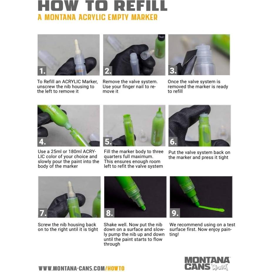 Marcador Acrílico Montana Gold 15mm Punta Ancha Gravilla